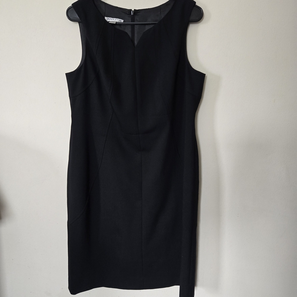 Pendleton Petites Sz 12 Wool Sheath Dress Virgin Wool‎ Sophisticated Career Wear